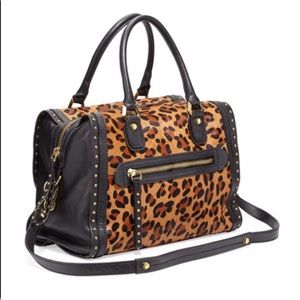 orYANY Brenda Calf Hair Leopard Satchel